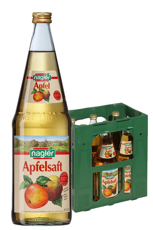 Nagler Apfelsaft klar 6x1,0l Nagler Apfelsaft klar 6x1,0l