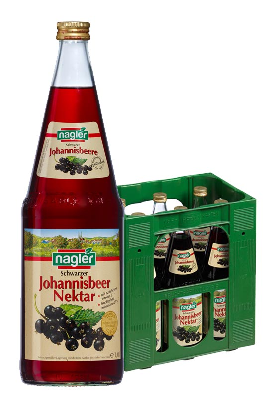 Nagler Johannisbeer Nektar schwarz 6x1,0l